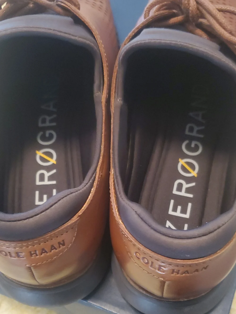 Cole Haan Tan Perforated Leather Derby Sneakers